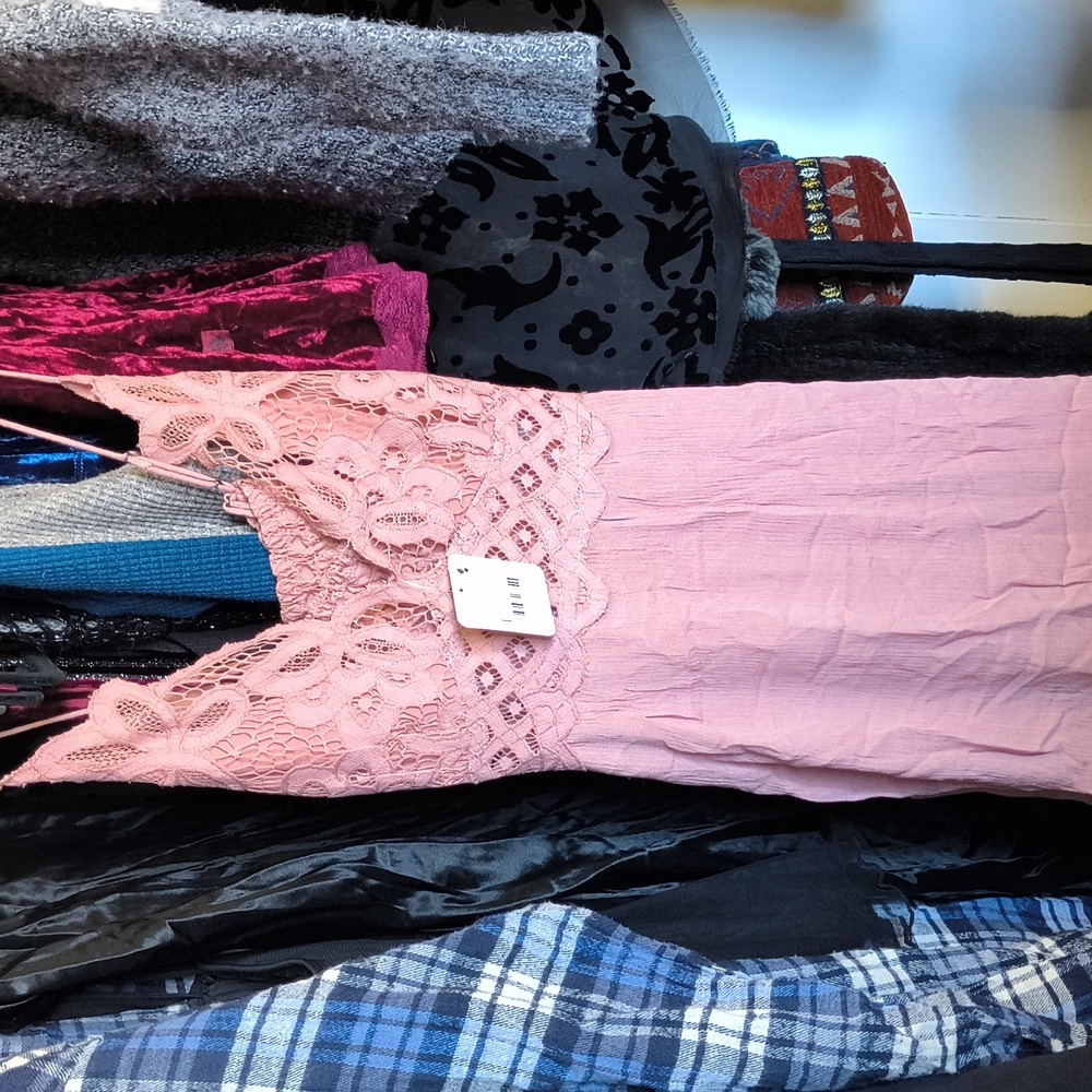 Free People Rose Pink mini Dres